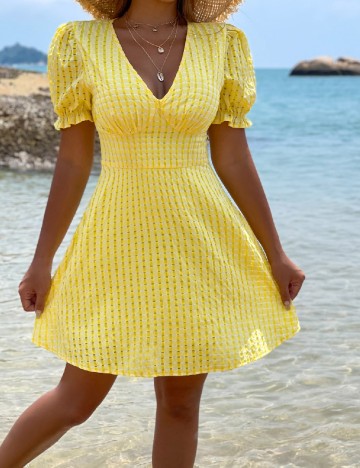 Rochie scurta SHEIN, galben