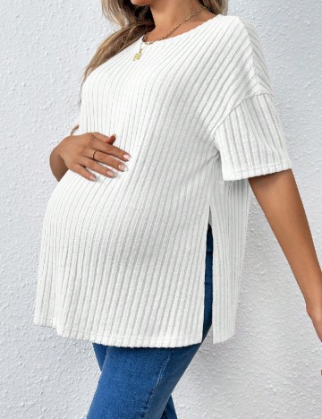 Bluza SHEIN Maternity, alb