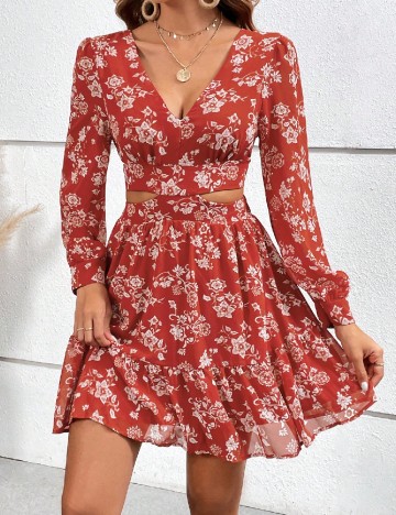 Rochie scurta SHEIN, rosu