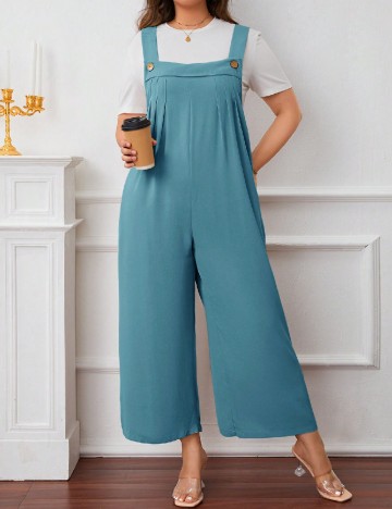 Salopeta SHEIN CURVE, turcoaz