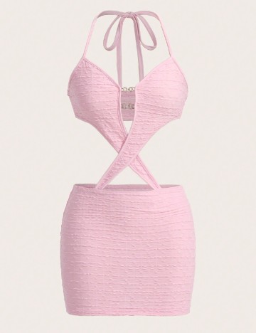 Rochie scurta SHEIN, roz