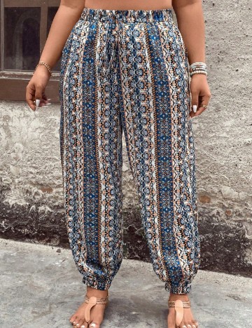 Pantaloni SHEIN CURVE, albastru