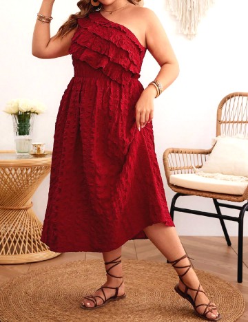 Rochie medie SHEIN CURVE, rosu