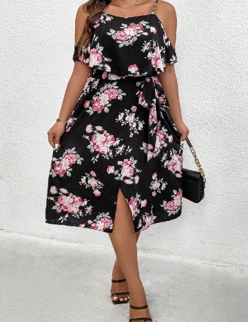 Rochie medie SHEIN CURVE, negru