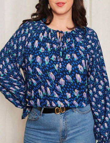 Bluza SHEIN CURVE, albastru