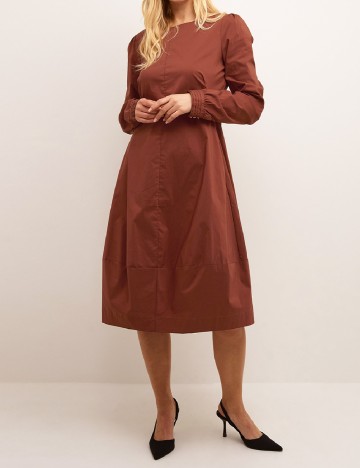 Rochie medie Culture, maro