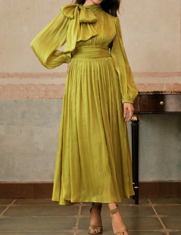 Rochie medie Anewsta, verde deschis