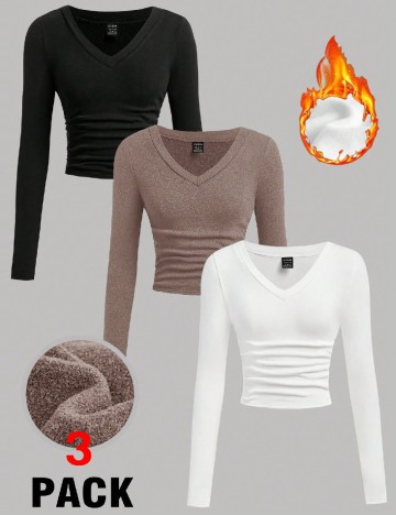 Set bluze 3 bucati SHEIN, mix culori