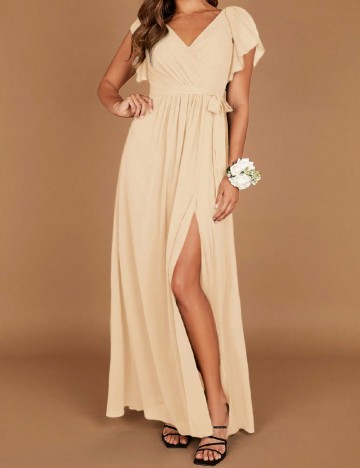 Rochie lunga SHEIN, crem