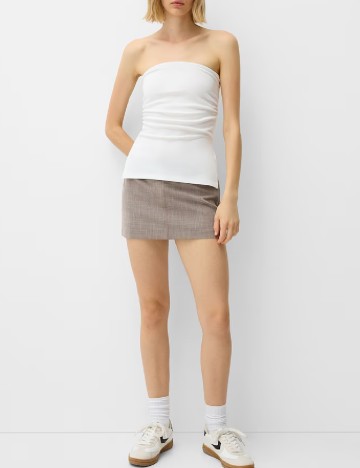 Fusta pantalon Bershka, gri