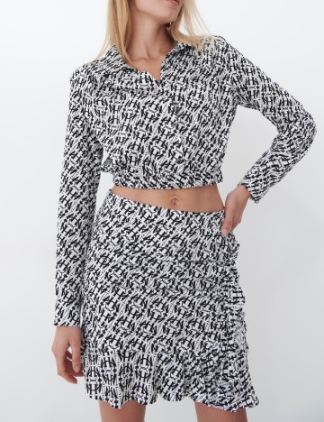 Camasa Mohito, alb-negru, 42