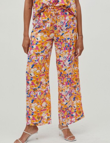 Pantaloni Vila, mix culori, 38