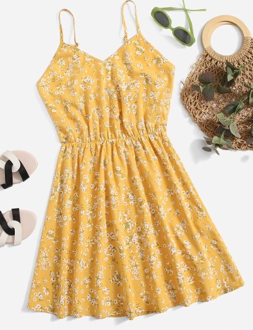 Rochie scurta SHEIN, galben