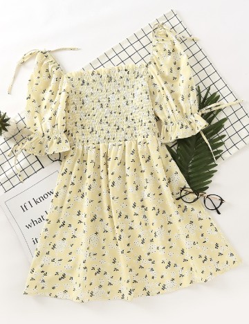 Rochie scurta SHEIN, galben, S