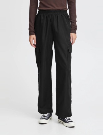 Pantaloni Ichi, negru
