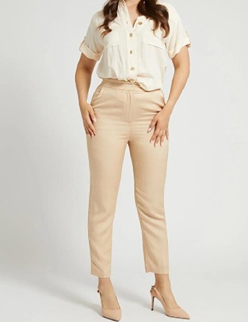 Pantaloni Marciano Guess, crem