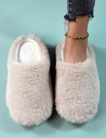 Papuci de Casa SHEIN, bej