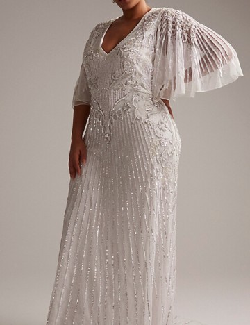 Rochie lunga ASOS Curve, alb