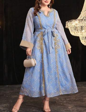 Rochie lunga SHEIN CURVE, albastru