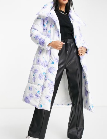 Geaca Oversize Neon Rose, alb