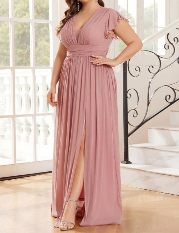 Rochie lunga SHEIN CURVE, roz