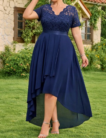 Rochie lunga SHEIN CURVE, bleumarin