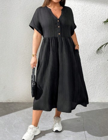 Rochie medie SHEIN CURVE, negru