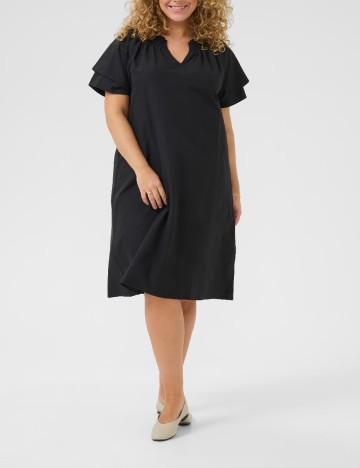 Rochie medie Kaffe Curve, negru