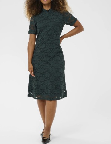 Rochie medie Cream, verde