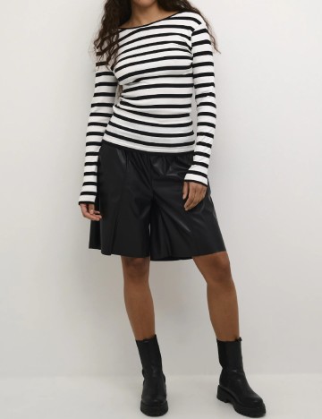 Bluza Kaffe, alb/negru