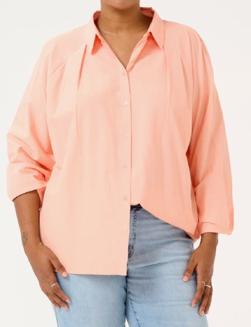 Camasa Oversize Kaffe Curve, piersica