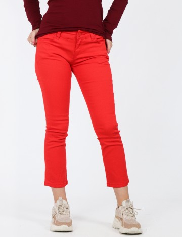 Pantaloni Zra, rosu