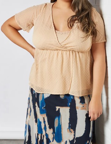 Bluza Junarose, crem, 50