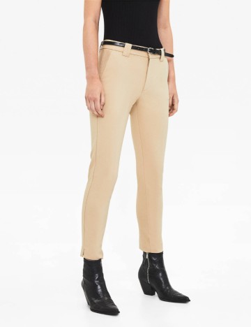 Pantaloni Bershka, crem, 32