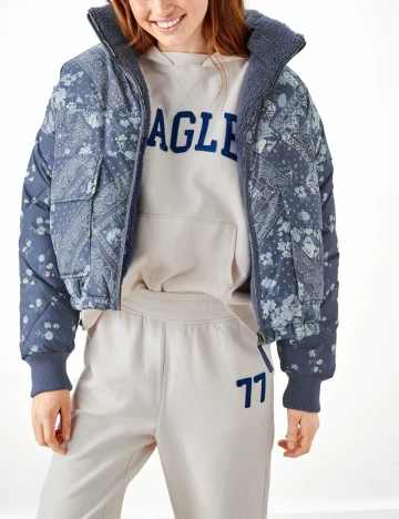 Geaca reversibila American Eagle, albastru Albastru