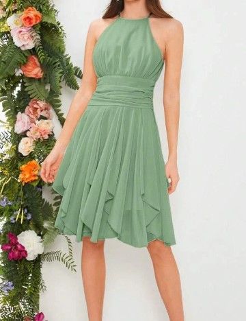 Rochie scurta SHEIN, verde