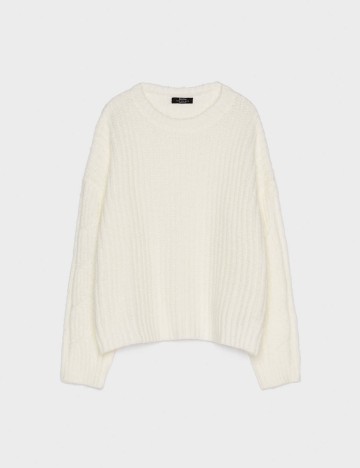 Pulover Bershka, alb