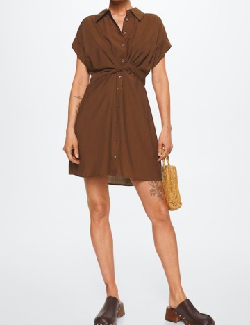 Rochie scurta Mango, maro