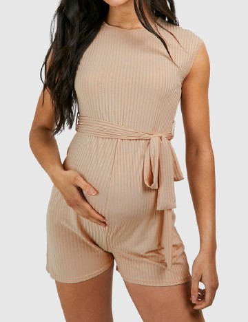 Salopeta Boohoo maternity, crem