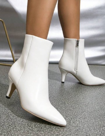 Botine SHEIN, alb
