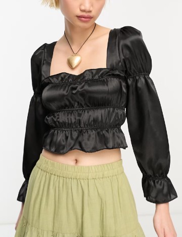 Top Reclaimed Vintage, negru