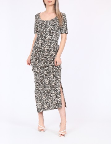 Rochie lunga Jacqueline de Yong, animal print