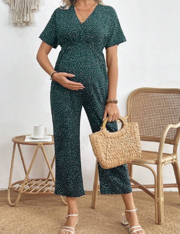 Salopeta SHEIN Maternity, verde