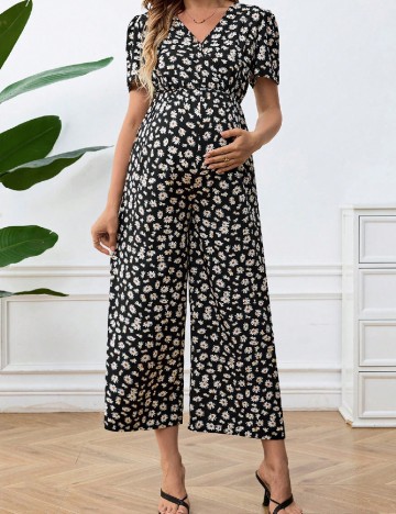 Salopeta SHEIN Maternity, negru