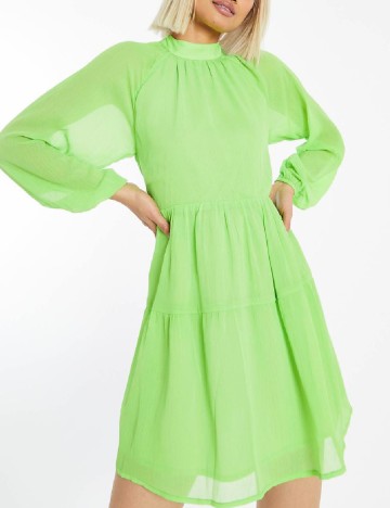Rochie scurta Collective The Label, verde
