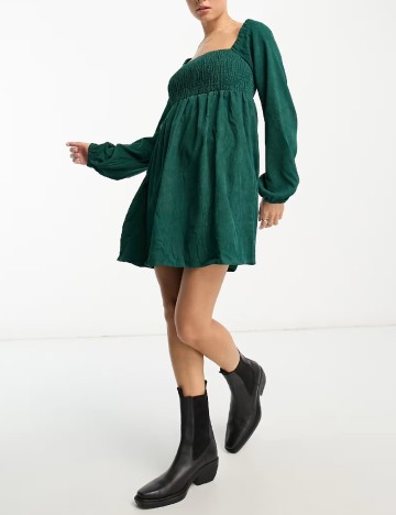 Rochie scurta Lola May, verde