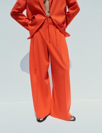 Pantaloni Zara, portocaliu