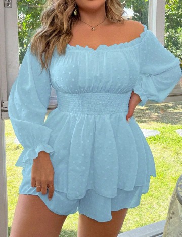 Salopeta SHEIN CURVE, albastru