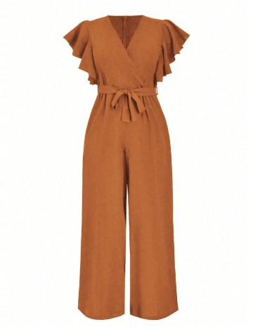 Salopeta SHEIN CURVE, maro