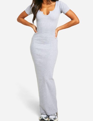 Rochie lunga Boohoo, gri